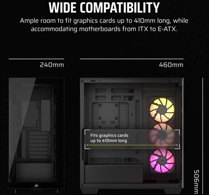 Obudowa Corsair 3500X iCUE LINK RGB Mid-Tower Black (CC-9011280-WW) - obraz 10