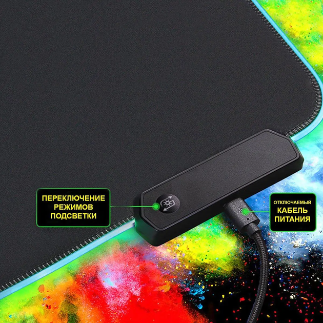 Геймерский коврик для мышки с RGB-подсветкой Niye на 360° ROG GM 900x400x4 ( G001 ) - изображение 3