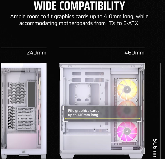Obudowa Corsair 3500X iCUE LINK RGB Mid-Tower White (CC-9011281-WW) - obraz 10