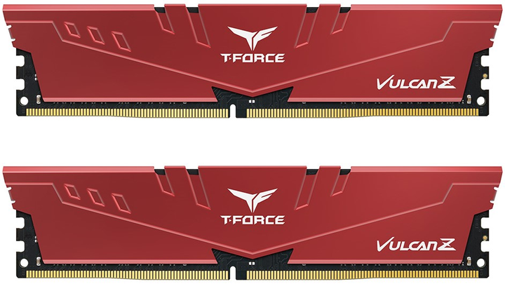 Pamięć RAM Team Group DDR4-3600 16384MB PC4-28800 (Kit of 2x8192) T-FORCE Vulcan Z Red (TLZRD416G3600HC18JDC01) - obraz 1