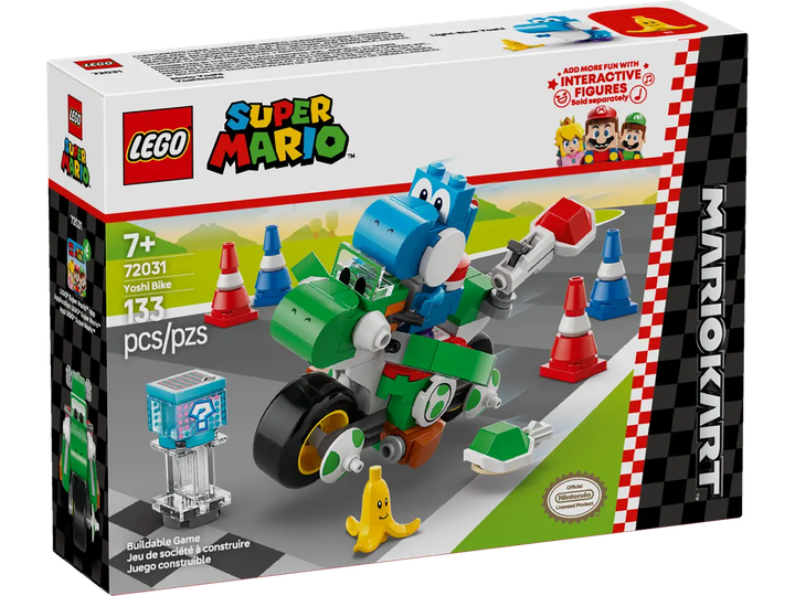 Zestaw klocków LEGO Super Mario Mario Kart: Moto Yoshi 133 elementy (72031) - obraz 1