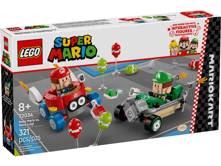 Конструктор LEGO Super Mario Mario Kart: Бебі Марио проти Бебі Луїджі 321 елемент (72034)  - зображення 1