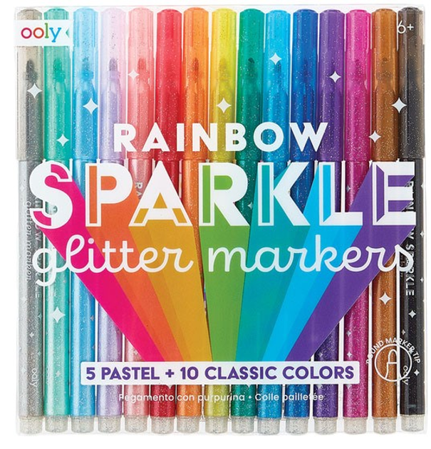 Zestaw flamastrów Ooly Rainbow Sparkle Glitter 15 szt (0810078032632) - obraz 1