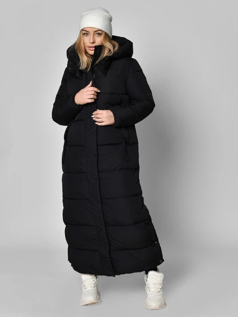 Пуховик зимовий довгий жіночий X-Woyz LS-8898-8 M Чорний