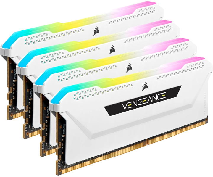 Pamięć RAM Corsair DDR4-3200 32768MB PC4-25600 (Kit of 4x8192) VENGEANCE RGB PRO SL White (CMH32GX4M4E3200C16W) - obraz 2