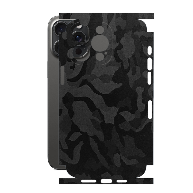 Захисна плівка для Apple iPhone 15 Pro Max Корпус Вініл Камуфляж чорний - Фото 1 Захисна плівка для Apple iPhone 15 Pro Max Корпус Вініл Камуфляж чорний - зображення 1