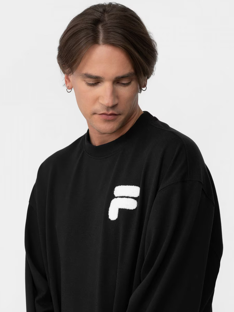 Bluza bez kaptura męska Fila FAM0137-80001 M Czarna (4064556358219) - obraz 5