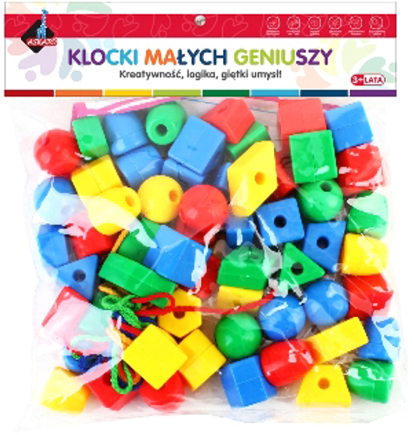 Конструктор Askato Small Geometric Geniuses in a bag 62 елементи (6901440112558) - зображення 1