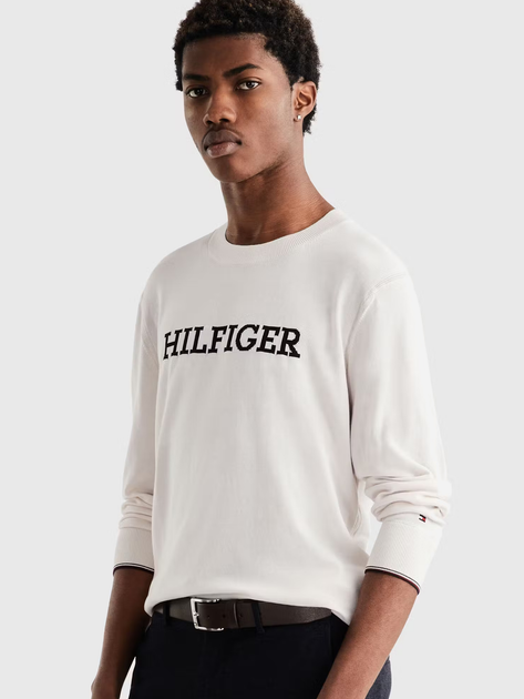 Джемпер чоловічий Tommy Hilfiger Regular Fit MW0MW31584 2XL Білий (8720644183854) - зображення 1