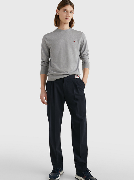 Sweter męski z dzianiny Tommy Hilfiger MW0MW30955-P91 M Szary (8720642701708) - obraz 3
