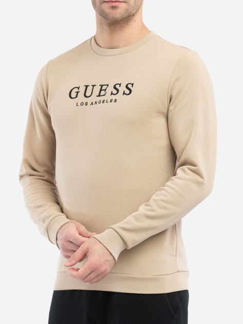 Bluza bez kaptura męska Guess X2GQ11KBR12-G118 3XL Kremowa (7622078145372) - obraz 3