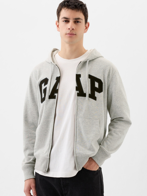 Bluza męska rozpinana streetwear polarowa GAP 868454-02 L Szara (1200132977723) - obraz 1