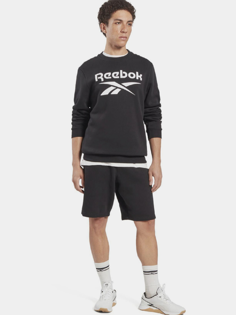 Світшот чоловічий Reebok Identity Big 100050269 S Чорний (4066751148329) - зображення 3