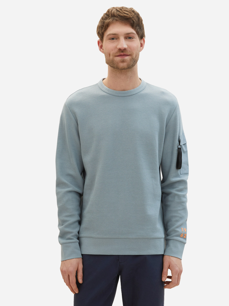 Bluza męska rozpinana streetwear z kapturem Tom Tailor L1040919018 L Miętowa (4067672230315) - obraz 4