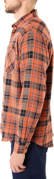 Фланельна сорочка Smith's Workwear Two-Pocket Flannel Shirt Orange/Black XL - зображення 2