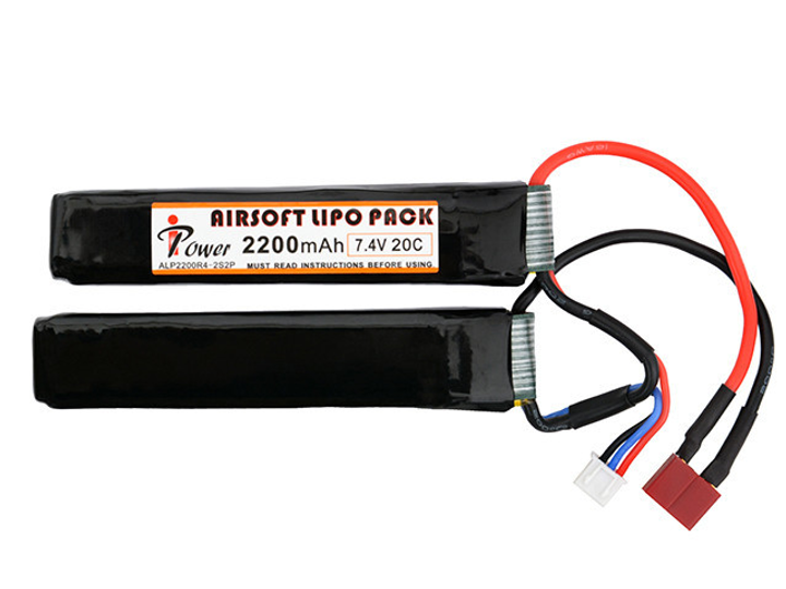 Акумулятор Li-Po 2200mAh 7,4V 20C — Deans [IPower] (для страйкболу) - зображення 1