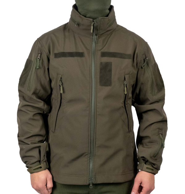 Демісезонна тактична куртка WinTac Soft Shell Stalker Olive XXS олива - изображение 1