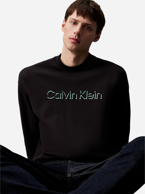 Світшот чоловічий Calvin Klein K10K113081-BEH S Чорний (8720109949124) - зображення 5