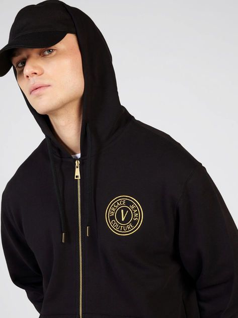Bluza rozpinana męska Versace Jeans Couture vjc76gait02cf01tg89 L Czarna (8052019598490) - obraz 4