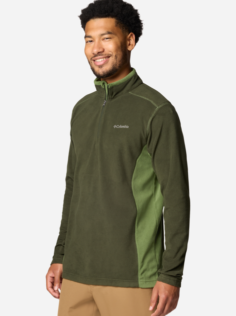 Толстовка на флісі чоловіча Columbia Klamath Range II Half Zip 1352472366 S Зелена (195980978835) - зображення 4