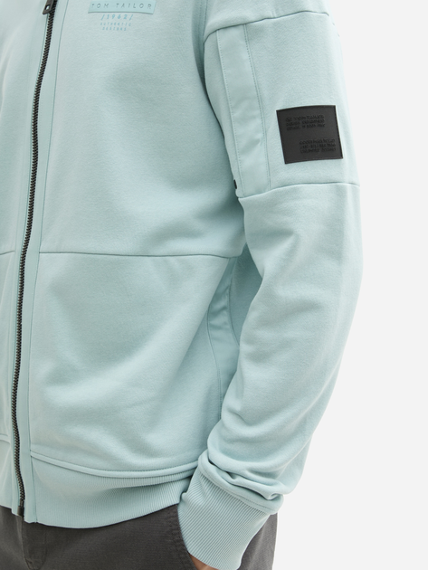 Bluza męska rozpinana streetwear Tom Tailor 1043294 XL Miętowa (4068127175755) - obraz 4