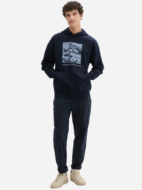 Худі чоловіче Tom Tailor 1043302 L Темно-синє (4068127200945) - зображення 3