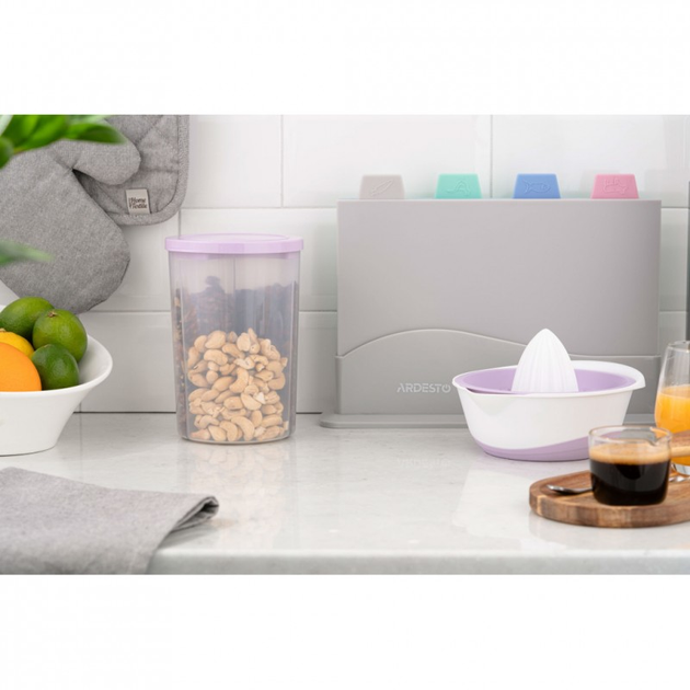 Емкость для сыпучих продуктов Ardesto Fresh 3в1 3 х 0,75 л Ліловий (AR1375LP) - изображение 5