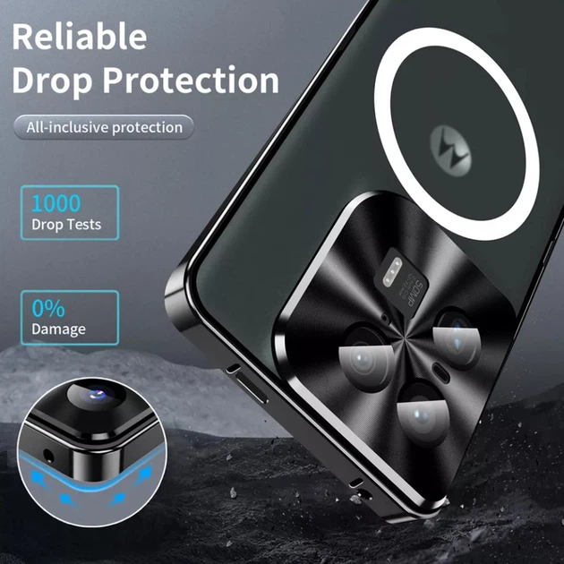 Чехол накладка Metal Glass для Motorola Edge 50 Ultra с металлическим кольцом и дополнительной защитой на камеру blue - Фото 3 Чехол накладка Metal Glass для Motorola Edge 50 Ultra с металлическим кольцом и дополнительной защитой на камеру blue - изображение 3