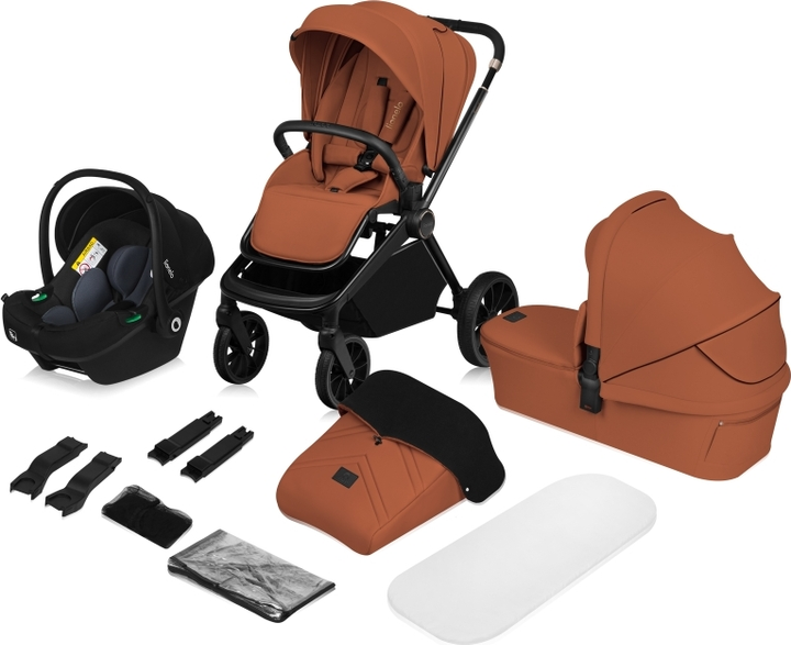 Универсальная коляска 3 в 1 Lionelo Mika Plus Brown Rust (LO-MIKA PLUS 3IN1 BROWN RUST) - изображение 18