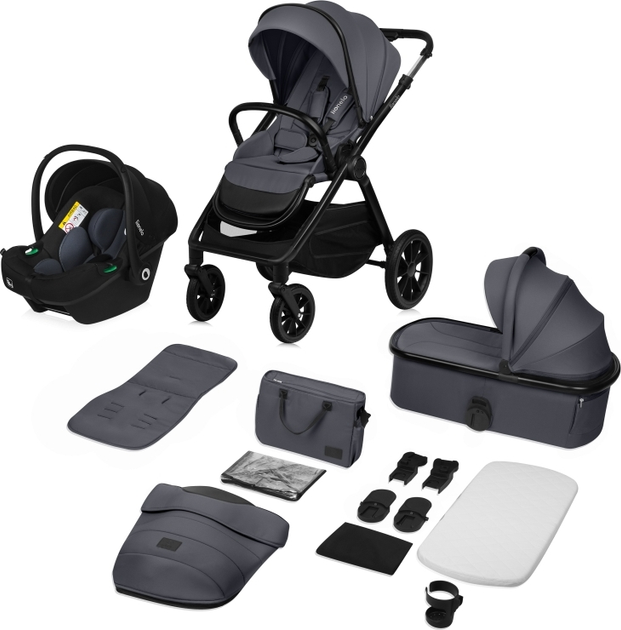 Универсальная коляска 3 в 1 Lionelo Layla Grey Stone (LO-LAYLA 3IN1 GREY STONE) - изображение 20