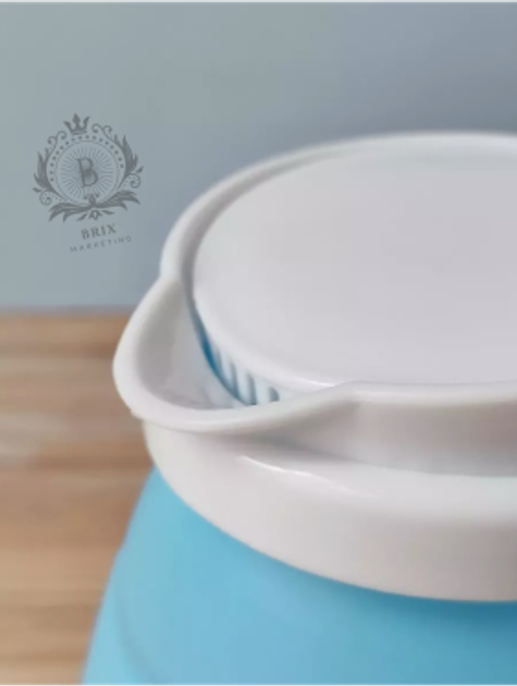 Дорожный чайник силиконовый складной дисковый Electric Kettle wdl-09b 220v 600w 600мл Голубой - изображение 6