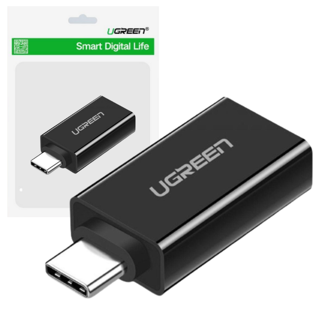 Перехідник - адаптер OTG - UGREEN US173 USB-A 3.0 female to Type-C male (20808) чорний - зображення 6