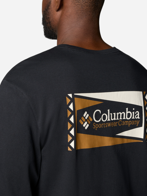 Лонгслів чоловічий Columbia North Cascades Long Sleeve Tee 1834021008 M Чорний (195981693270) - зображення 6