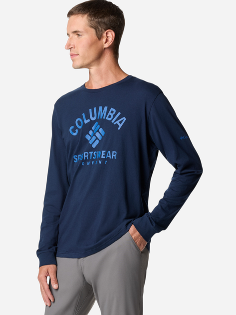 Longsleeve męski Columbia Rockaway River Graphic LS Tee 2022191467 S Granatowy (195981216554) - obraz 4