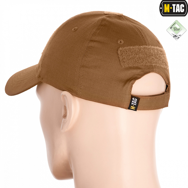 Бейсболка M-Tac с липучкой Flex рип-стоп Coyote Brown S/M - изображение 2