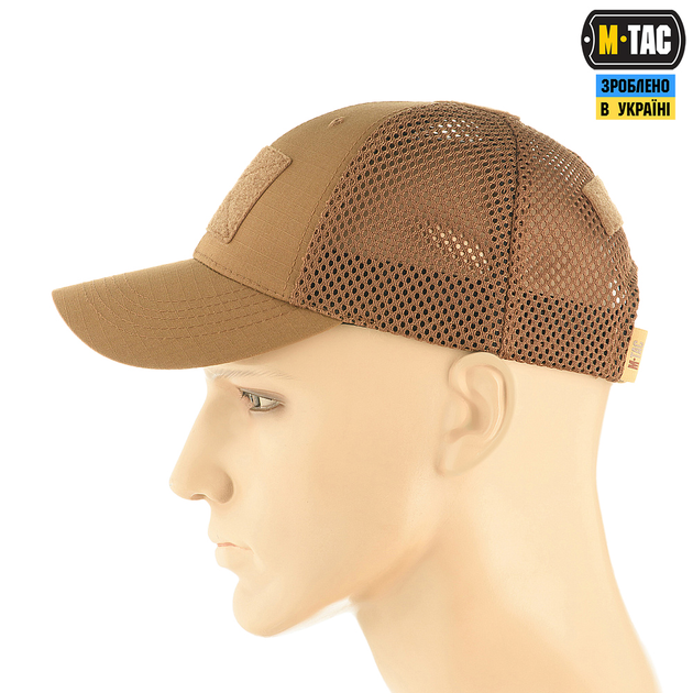 Бейсболка M-Tac тактична з сіткою Elite Flex Coyote Brown XS - зображення 2