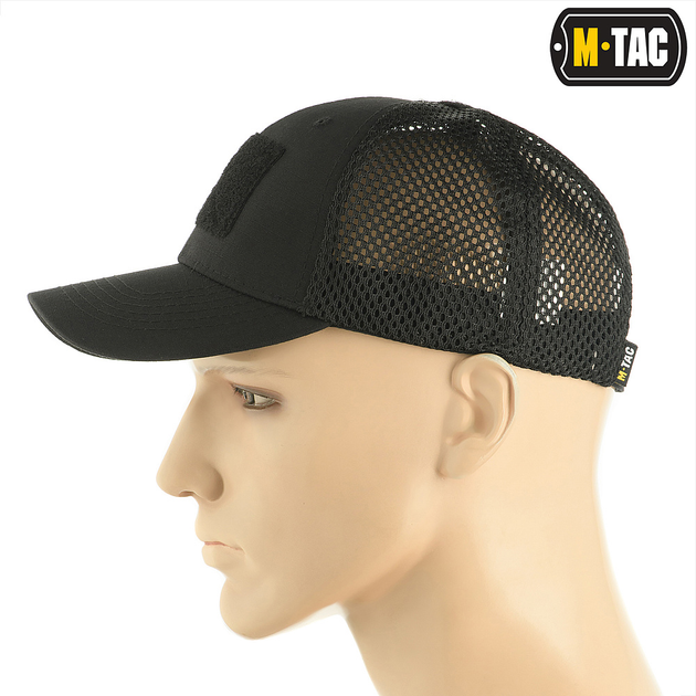 Бейсболка M-Tac с липучкой и сеткой Flex рип-стоп Black S/M - изображение 2