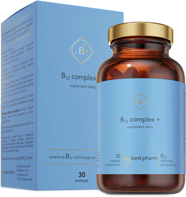 Дієтична добавка MyBestPharm B12 complex + 30 капсул (5904824651521) - зображення 1