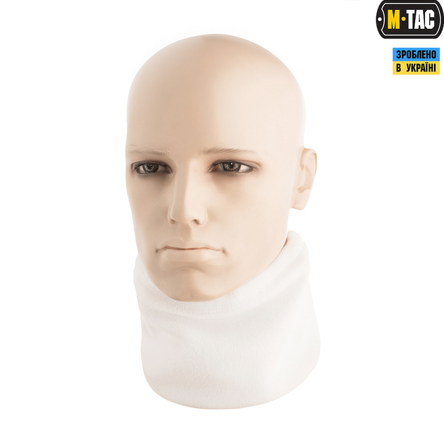 Шарф-труба M-Tac Elite короткий с затяжкой флис (270г/м2) White L/XL - изображение 2