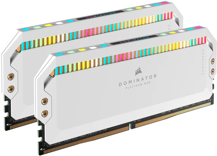 Оперативная память Corsair DDR5-5600 65536MB PC5-44800 (Kit of 2x32768) Dominator Platinum RGB White (CMT64GX5M2B5600C40W) - зображення 1