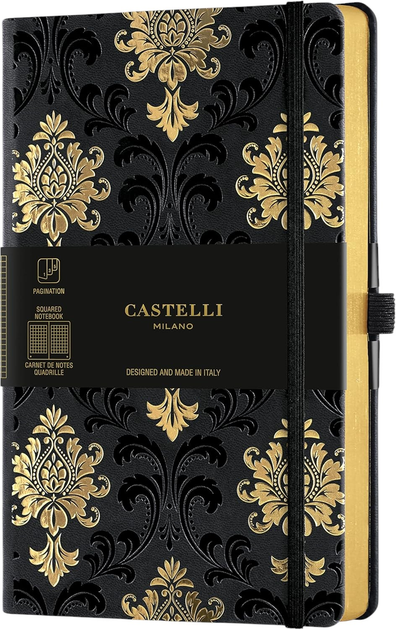 Notatnik Castelli Medium Baroque Gold w linie A5 240 arkuszy (8051166571141) - obraz 1