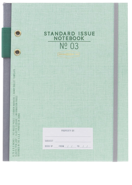 Блокнот Designworks Ink Standard Issue No.3 в лінійку 17.2 x 21.6 см 192 сторінки Зелений (0840214803895) - зображення 1