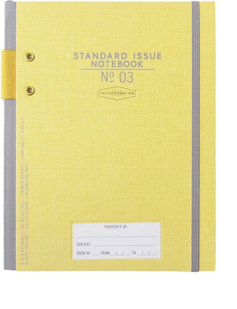 Блокнот Designworks Ink Standard Issue No.3 в лінійку 17.2 x 21.6 см 192 сторінки Жовтий (0840214803918) - зображення 1