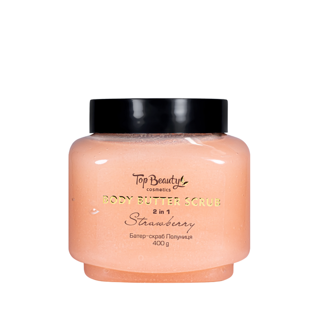 Скраб баттер для тела 2 в 1 Top Beauty Body Butter Scrub Strawberry 400 г - Фото 2 Скраб баттер для тела 2 в 1 Top Beauty Body Butter Scrub Strawberry 400 г - изображение 2