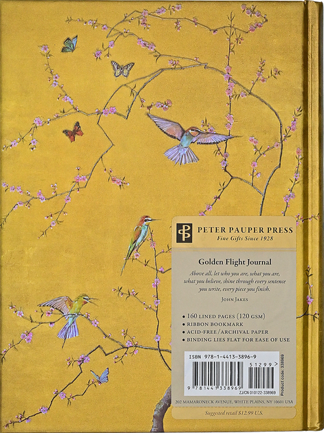 Блокнот Peter Pauper Press Золотий політ в лінійку 15.9 x 21.59 см 80 сторінок (9781441338969) - зображення 3