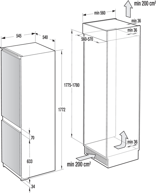 Холодильник Gorenje NRKI418FE0 (вбудований) - зображення 9