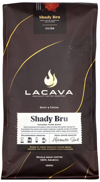 Kawa w ziarnach LaCava Shady BRU Filter 1 kg (5905215161285) - obraz 1