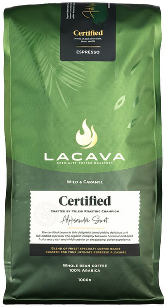 Кава в зернах LaCava Certified Espresso 1 кг (5905215161360) - зображення 1