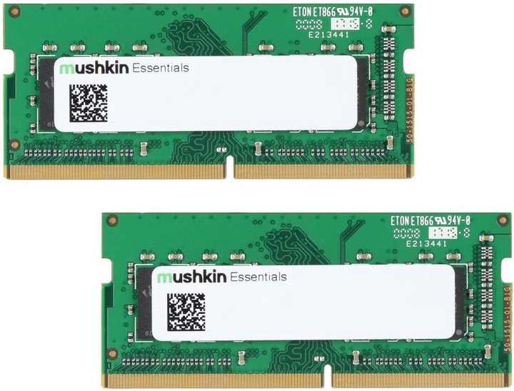 Pamięć RAM Mushkin SO-DIMM DDR4-3200 16384MB PC4-25600 (Kit of 2x8192) Essentials (MES4S320NF8GX2) - obraz 1