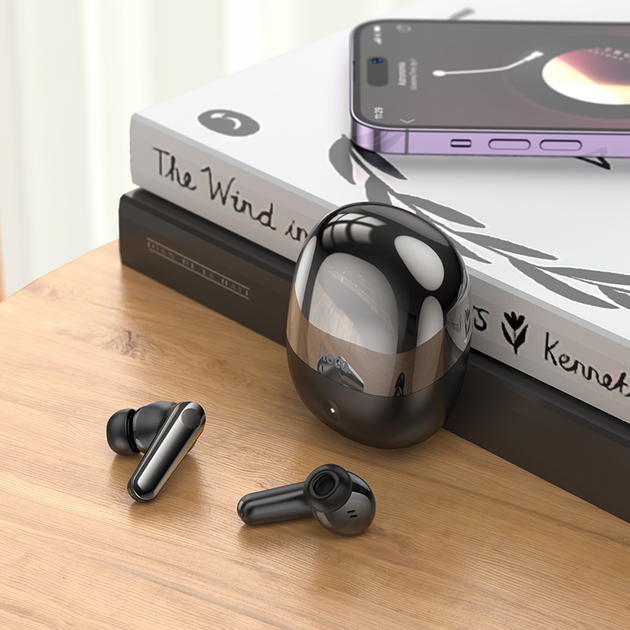 Бездротові навушники HOCO EQ11 Pacifico true wireless BT headset Black (6942007618717) - Фото 4 Бездротові навушники HOCO EQ11 Pacifico true wireless BT headset Black (6942007618717) - зображення 4